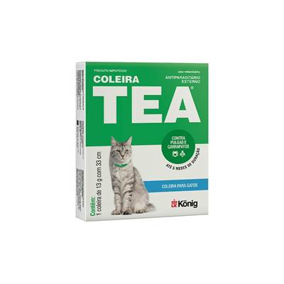 Coleira Antiparasitária Tea para Gatos 33cm