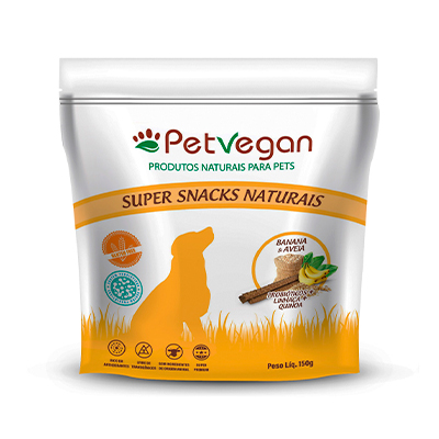 Snack PetVegan para Cães Sabor Banana e Aveia 150g