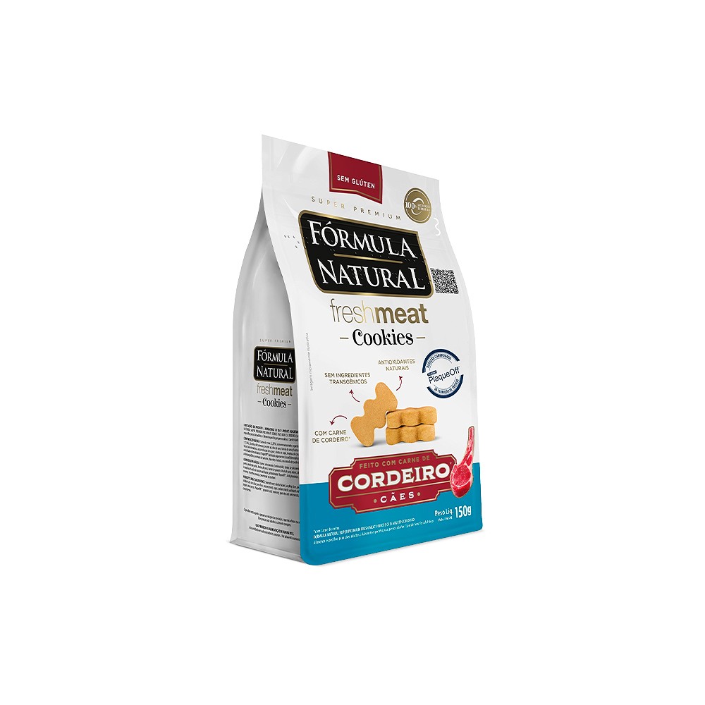 Biscoito Fórmula Natural Fresh Meat Cookie para Cães Adultos sabor Cordeiro