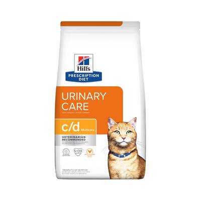 Ração Hill's Prescription Diet C/D Multicare para Gatos Adultos - Cuidado Urinário 1,8kg