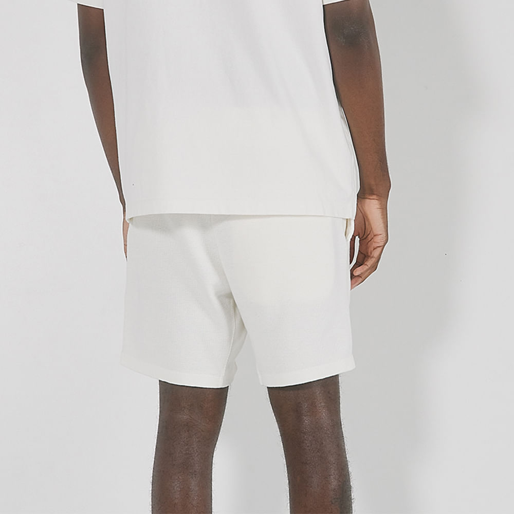 Bermuda Grid Cotton Masculino Heritage Branco | Imagem 1