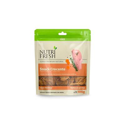 Snack Crocante Nutrifresh para Cães Adultos sabor Frango e Cenoura 100g