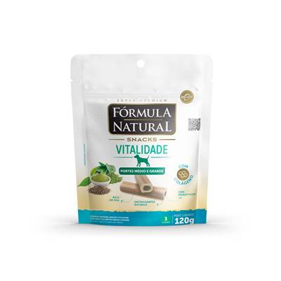 Snack Fórmula Natural Vitalidade Médio para Cães 120g