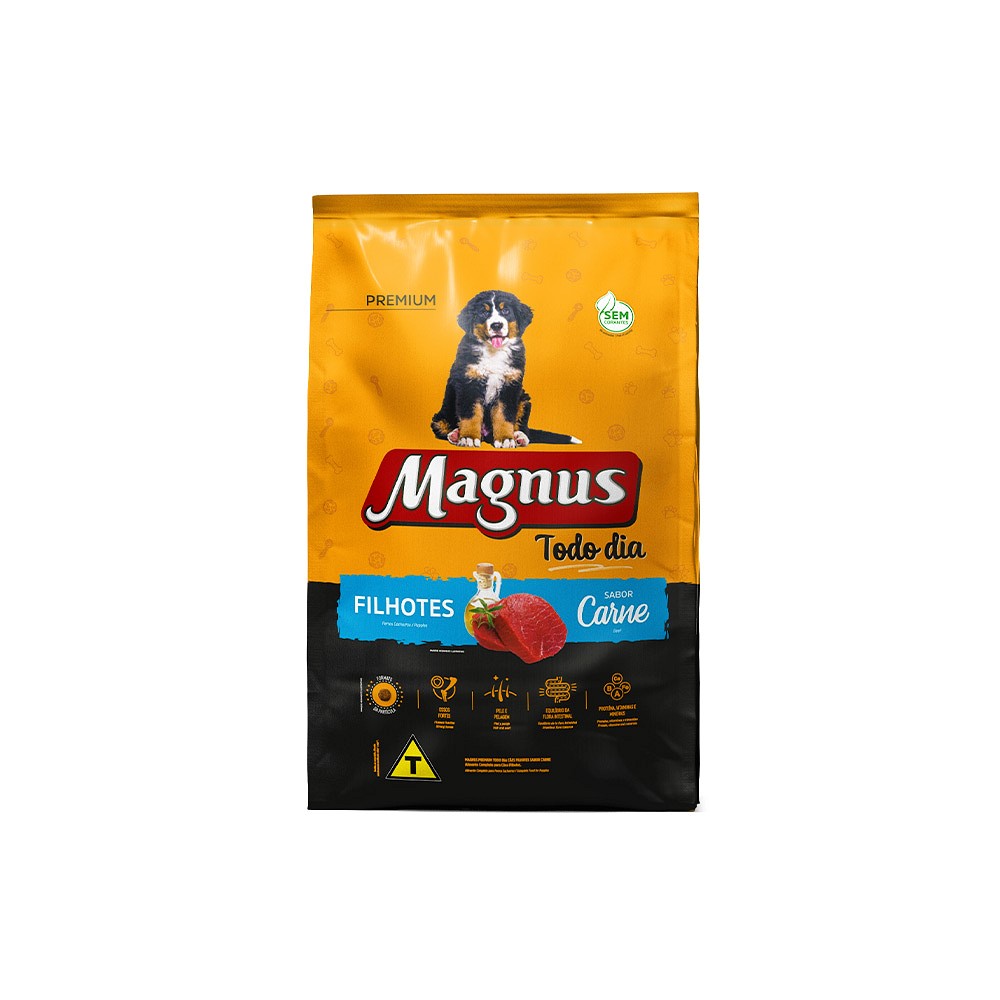 Ração Magnus Todo Dia para Cães Filhotes sabor Carne