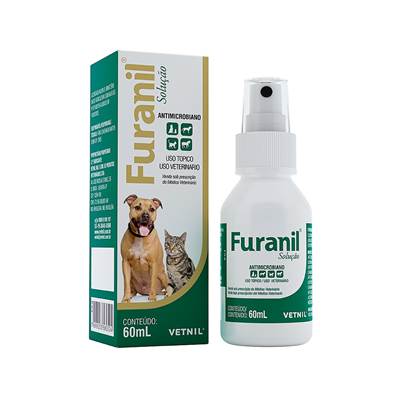 Antibiótico e antifúngico Furanil Spray Vetnil 60ml