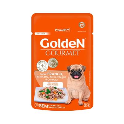 Ração Golden Gourmet para Cães Adultos de Porte Pequeno sabor Frango 85g