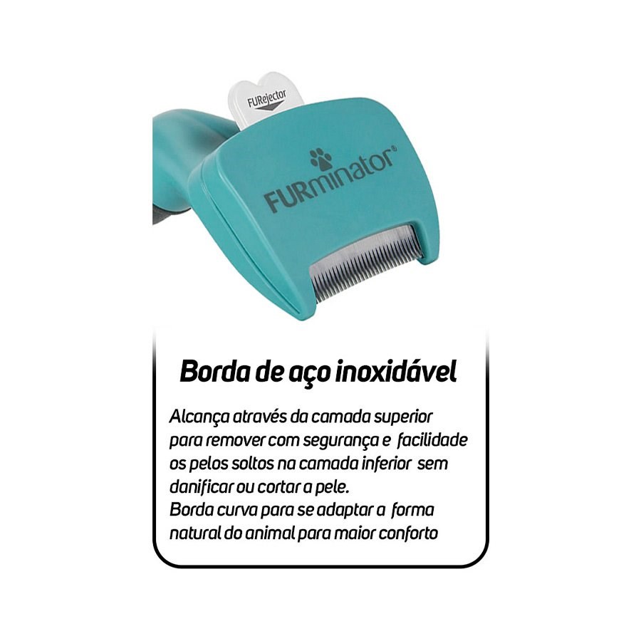 Escova New Furminator P para Gatos de Pelo Longo