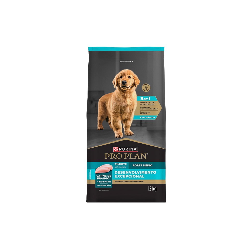 Ração Proplan Desenvolvimento Excepcional para Cães Filhotes de Porte Médio