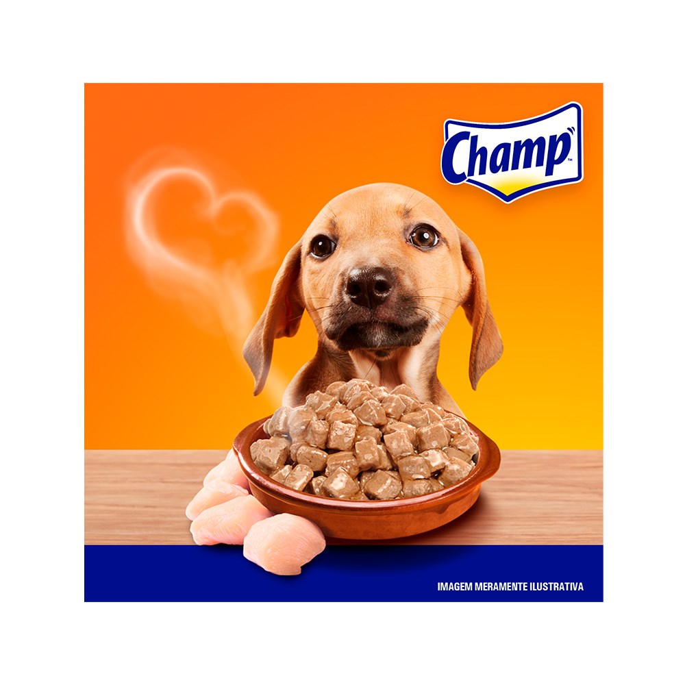 Ração Úmida Champ para Cães Filhotes sabor Caseiro Frango