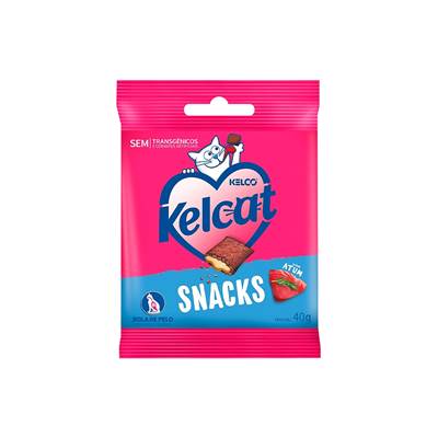 Snack Kelcat para Gatos Adultos e Filhotes Sabor Atum 40g