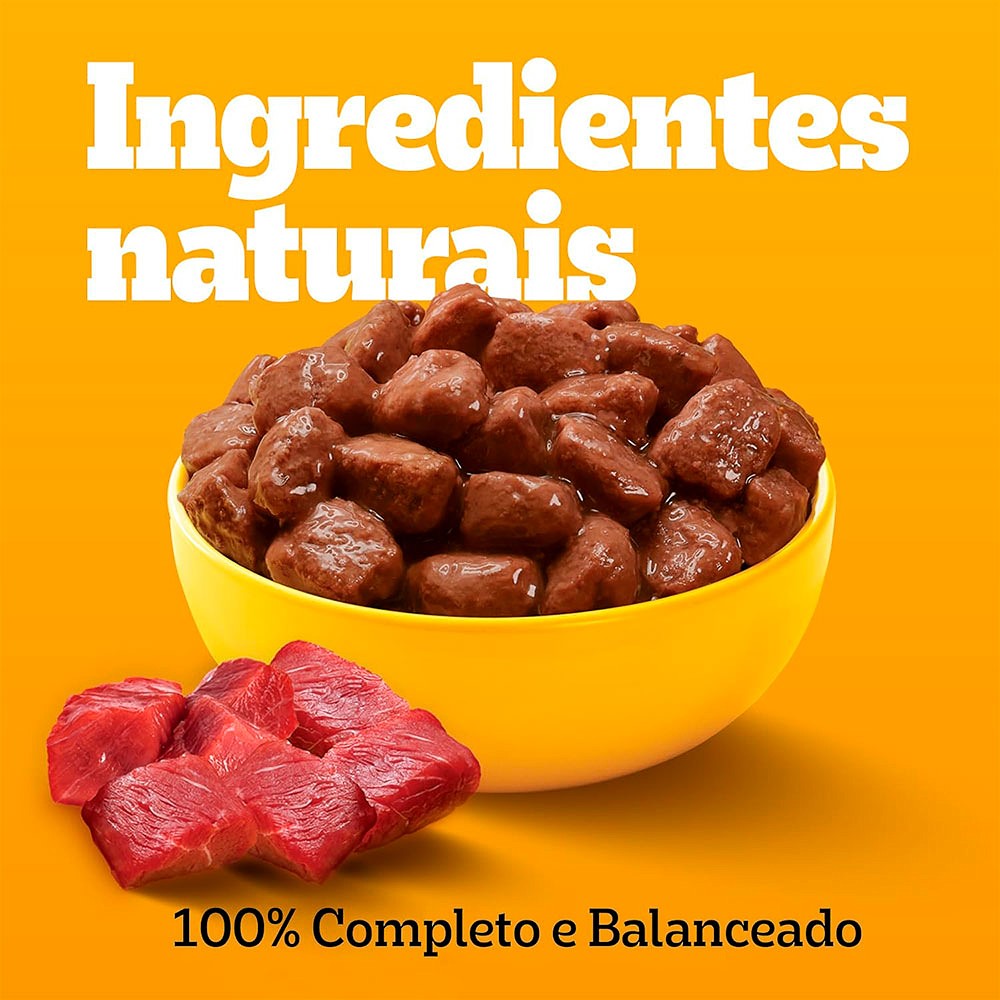 Ração Úmida Pedigree Sachê Carne ao Molho para Cães Adultos - Leve 12 e Pague 10