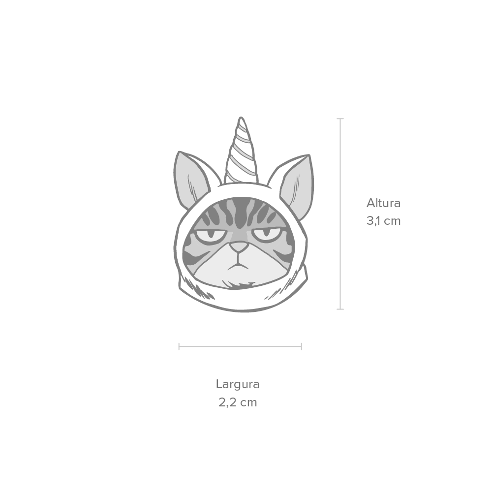 Pin de Lapela Unicórnio Cansei de Ser Gato