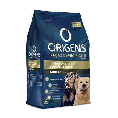 Ração Origens Raças Especificas para Cães Adultos Raças Labrador e Golden Retriever 15kg