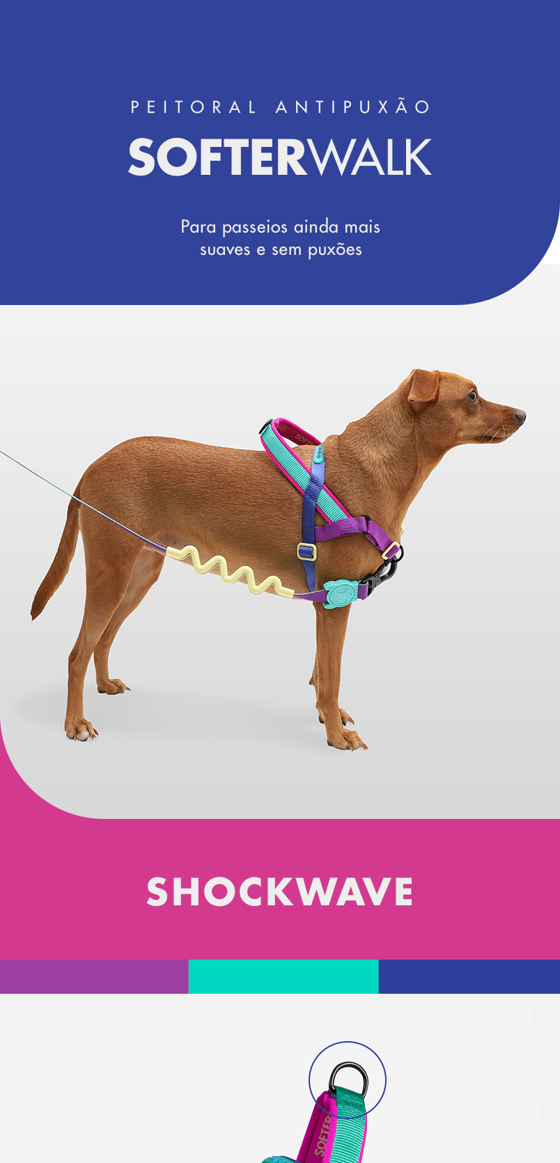 Peitoral Antipuxão SofterWalk para Cachorros Shockwave | Zee.Now