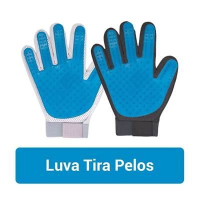 Luva Tira Pelos para Cães e Gatos - Cores Sortidas