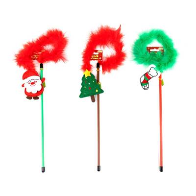 Brinquedo Pawise Varinha de Natal para Gatos - Cores Sortidas U