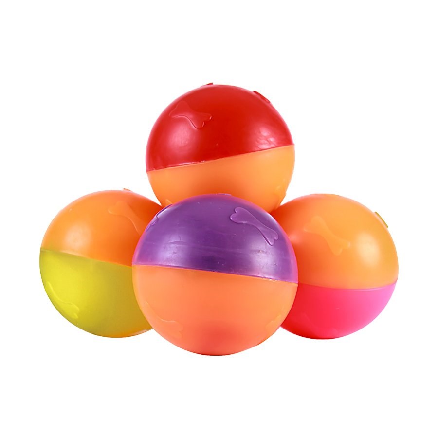 Brinquedo Art Injet Bola de Borracha Injetada Oca para Cães - Cores Sortidas