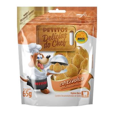 Snack Petitos para Cães Chef Sabor Coxinha 65g