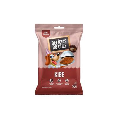 Snack Petitos Delicias do Chef Kibe para Cães 50g