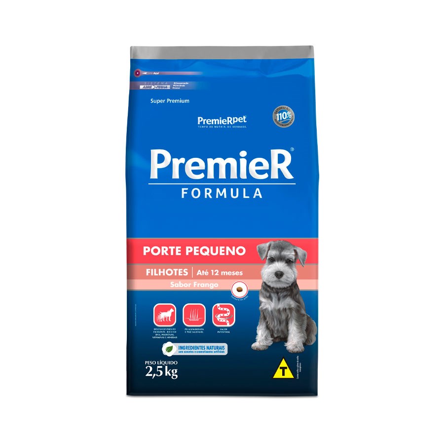 Ração Premier Fórmula para Cães Filhotes Raças Pequenas sabor Frango