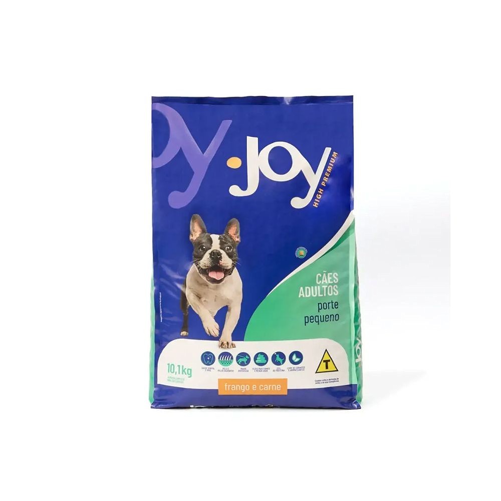 Ração Joy High Premium Cães Adultos Raças Pequenas Frango e Carne