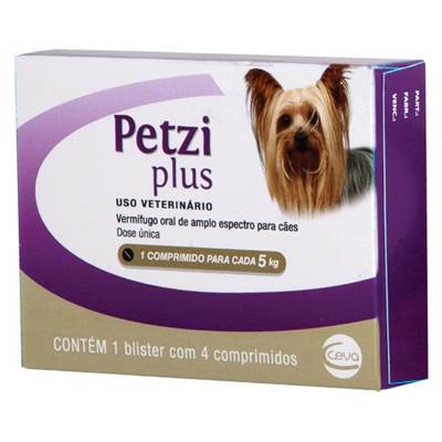 Petzi Plus para Cães até 5kg 4 comprimidos