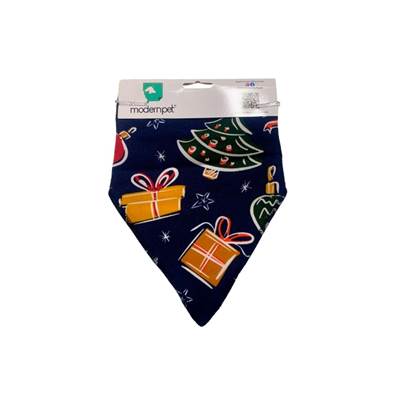 Bandana ModernPet Árvore de Natal Azul M
