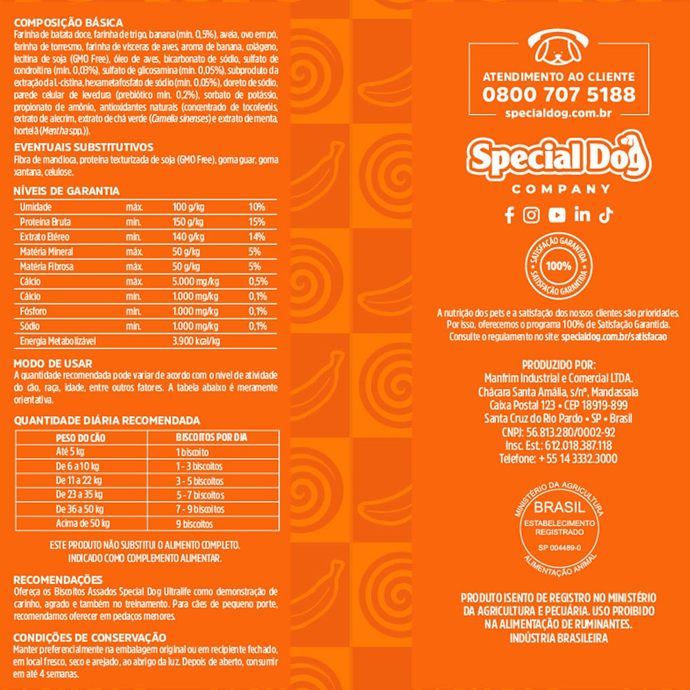 Biscoito Special Dog Ultralife Edição Limitada Banana para Cães