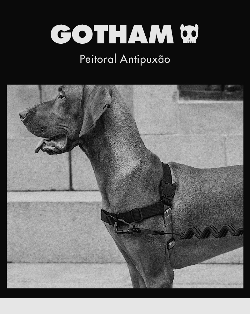 Peitoral para Cachorros Antipuxão Gotham