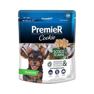 Premier Cookie para Cães Filhotes sabor Coco e Aveia 