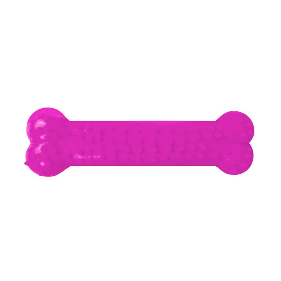 Brinquedo Furacão Pet Osso Plaque Ataque com Cravo Rosa para Cães