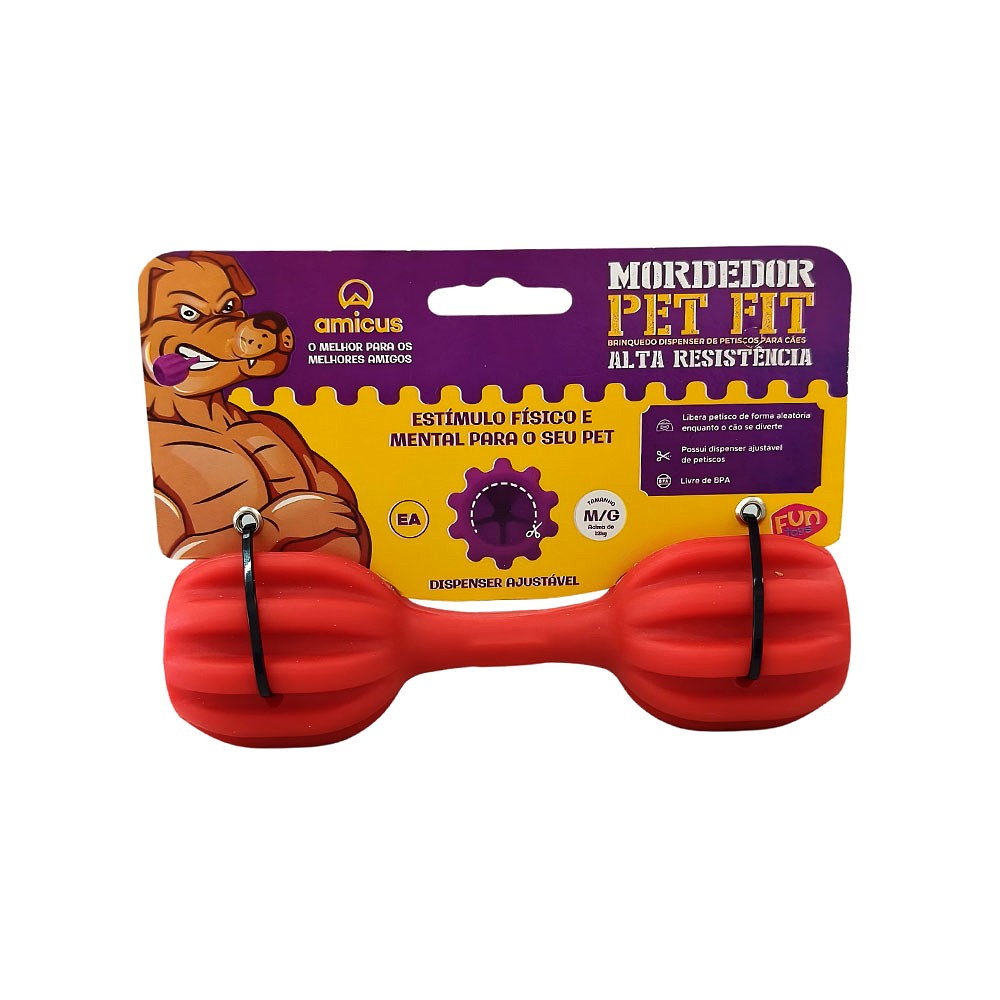 Brinquedo Amicus Fun Toys Pet Fit Vermelho para Cães