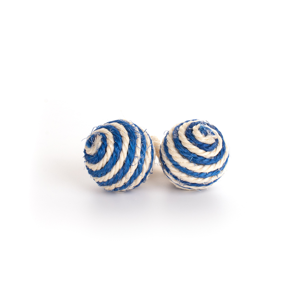 Brinquedo Fuzz para Gatos Par de Bolas de Sisal