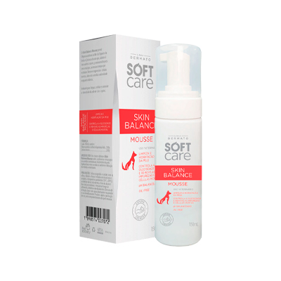 Mousse de Limpeza Soft Care Skin Balance para Cães e Gatos 150ml