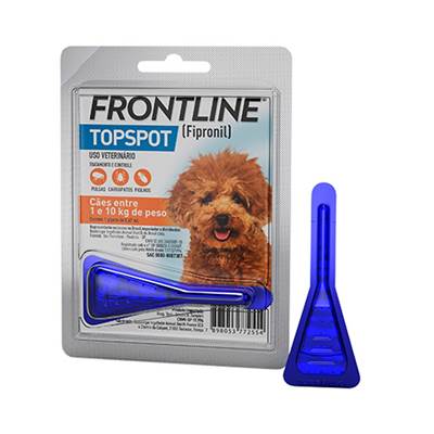 Antipulgas e Carrapatos Frontline Topspot para Cães entre 1kg e 10kg 1 pipeta