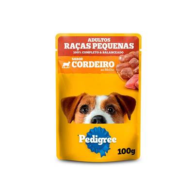 Ração Pedigree Sachê para Cães Adultos sabor Cordeiro 100g