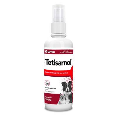 Medicamento Sarnicida Tetisarnol para Cães e Gatos 100ml