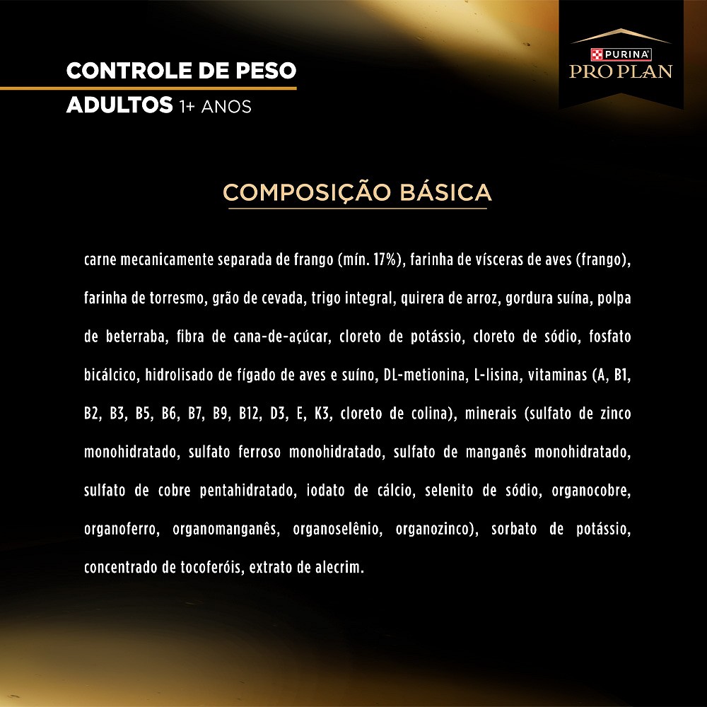 Ração Proplan Controle de Peso para Cães de Raças Médias e Grandes 
