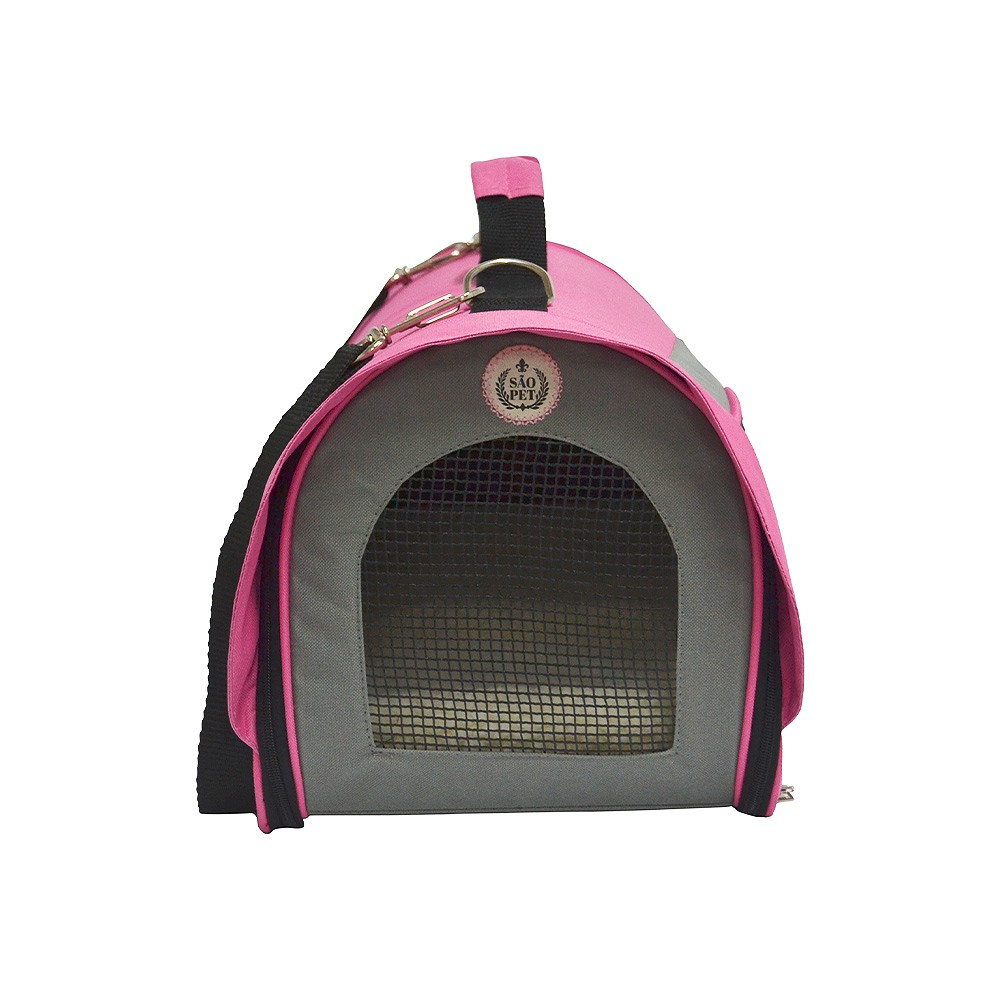 Bolsa de Transporte São Pet P-Sport Rosa para Cães e Gatos