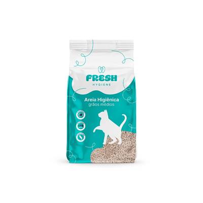 Areia Higiênica Fresh Grãos Médios 12kg