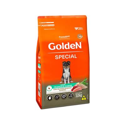 Ração GoldeN Special para Cães Filhotes de Porte Pequeno sabor Frango e Carne 15kg