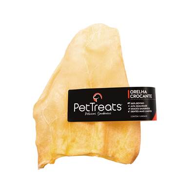 Osso PetTreats Orelha Bovina Crocante para Cães U