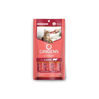Snack Origens Creminho Sabor Carne para Gatos