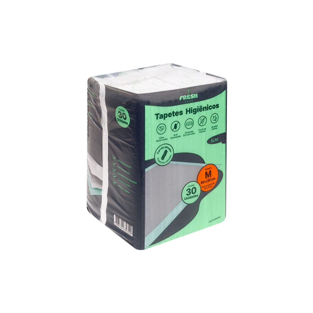 Tapete Higiênico Fresh Pads Slim  Carvão Médio 