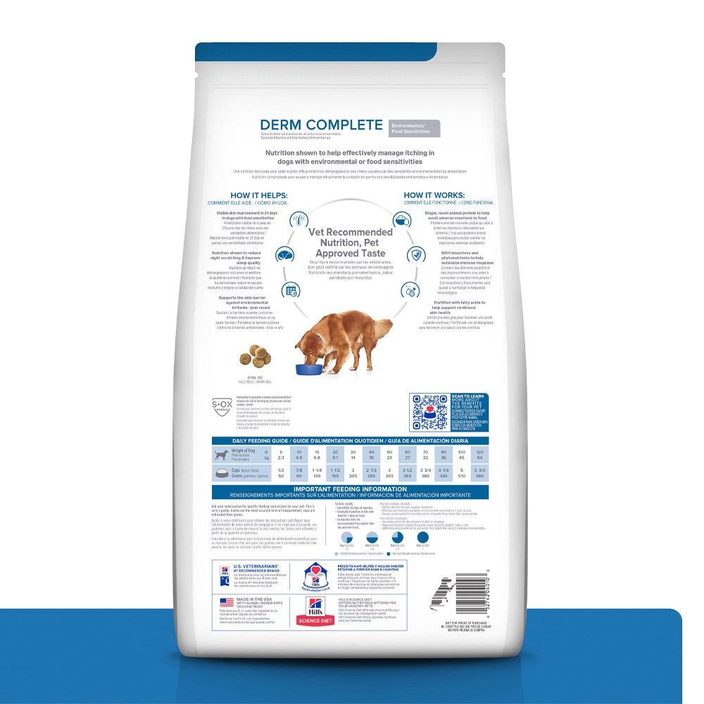 Ração Hill's Prescription Diet Derm Complete para Cães - Cuidado Dermatológico