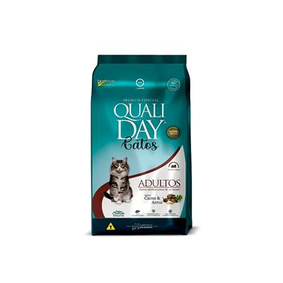Ração Qualiday para Gatos Adultos Sabor Carne 2,5kg