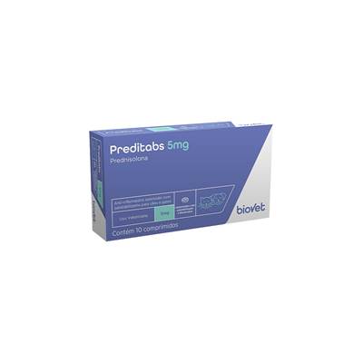 Preditabs Prednisolona 5mg para Cães e Gatos 10 Comprimidos 5mg