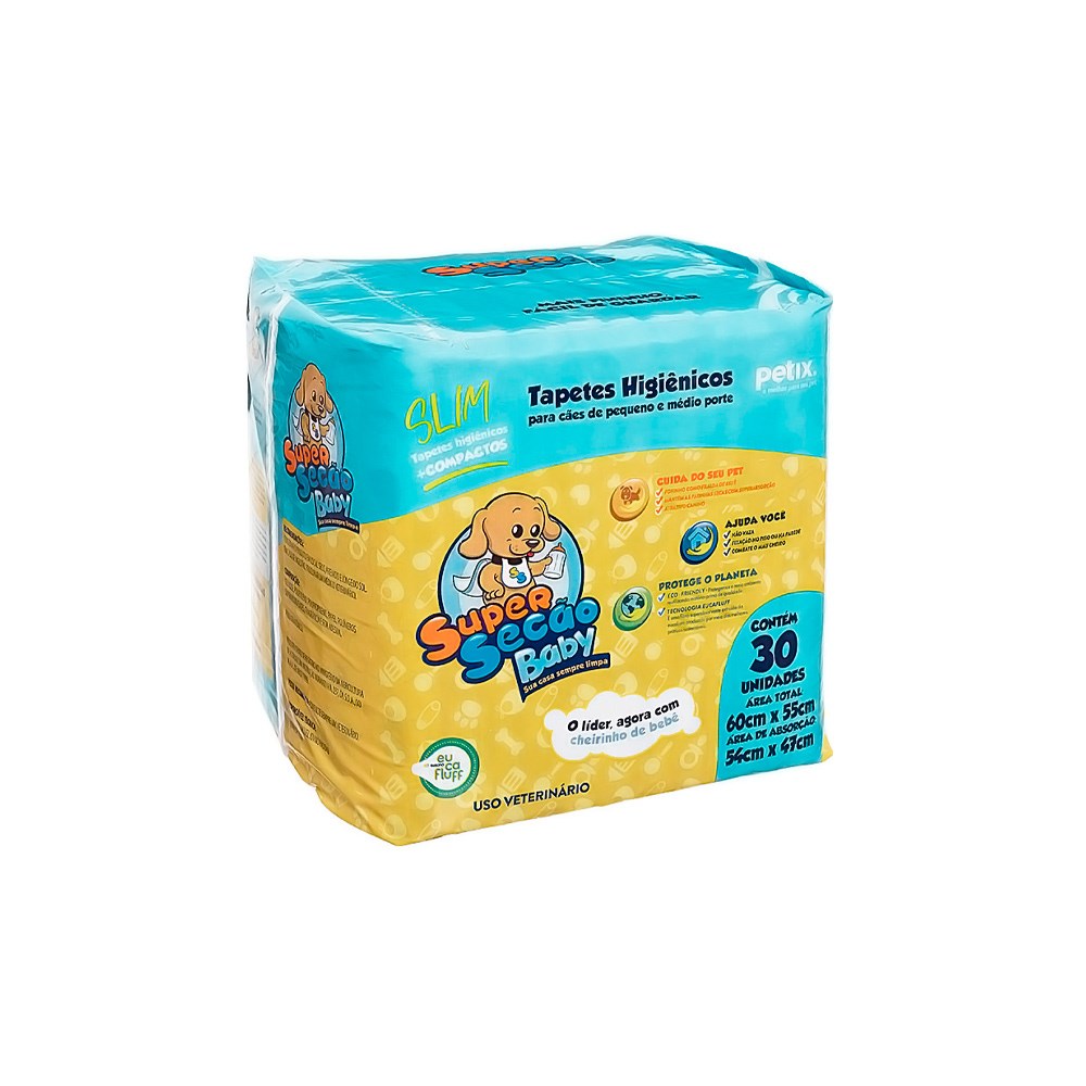 Tapete Higiênico Super Secão Baby Slim para Cães de Porte Pequeno e Médio