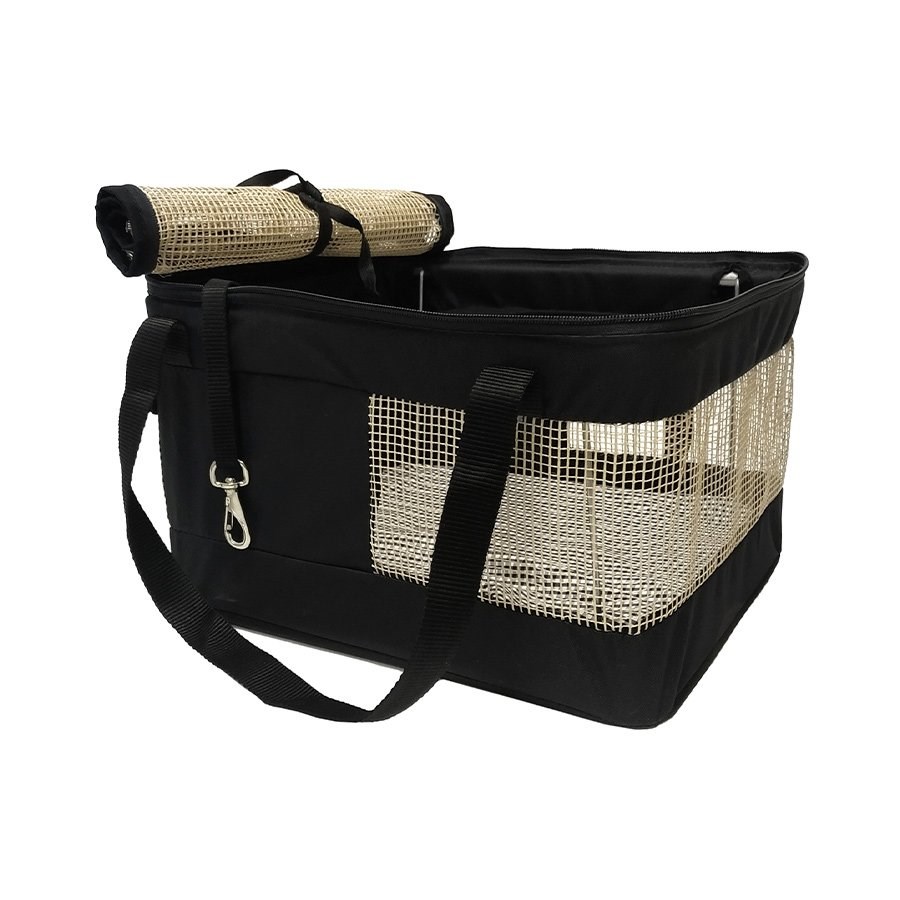 Bolsa de Transporte São Pet Aerial LT para Cães e Gatos Preta