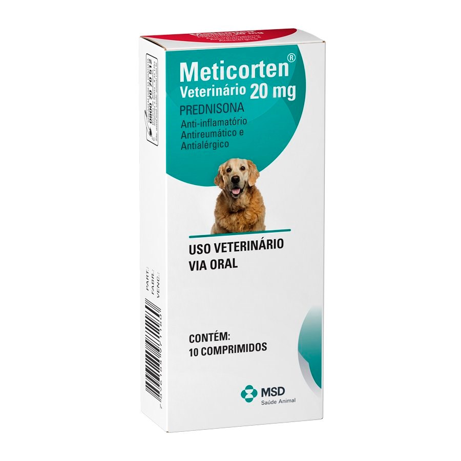 Anti-inflamatório Meticorten Veterinário - 10 Comprimidos